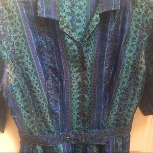 Vintage 50s 60s Silk Dress Size M Needs Repair